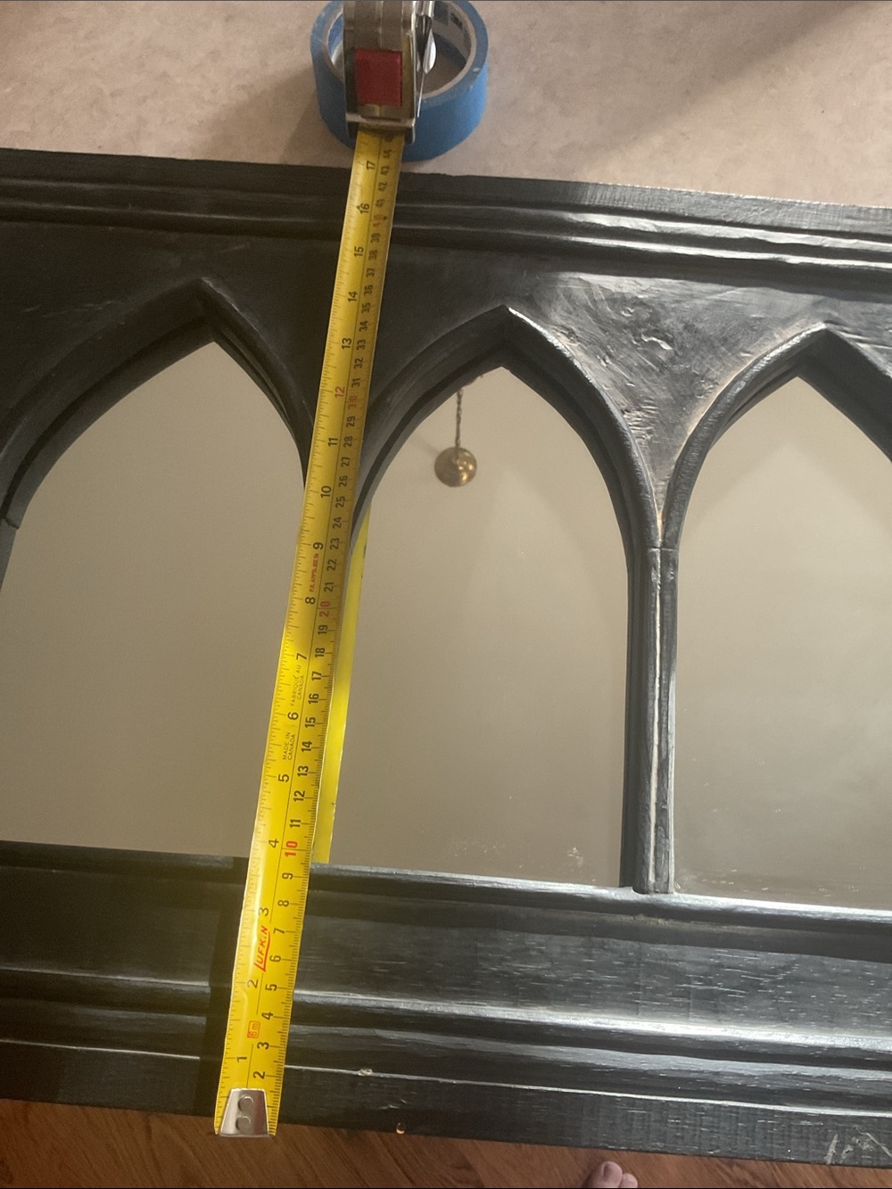 Black Gothic Arched Wall Mirror - Decorative Home Wall Decor - Picture 5 of 8